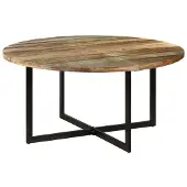 The Living Store Esstisch 110x75 cm Altholz Massivholz