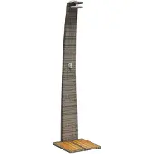 vidaXL Gartendusche Grau 55x60x224 cm Poly Rattan und Akazienholz