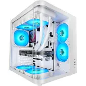 Mars Gaming MC-CURVW, Midi Tower, PC, Schwarz, Weiß, ATX, micro ATX, Mini-ITX, Gaming, 16,5 cm