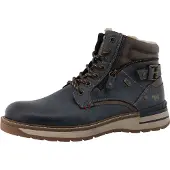 Mustang Herren Stiefelette Schnürboot wasserabweisend mit Warmfutter 15M0011002, Größe:41 EU, Farbe:Blau