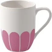 Villeroy & Boch Becher "Henkelbecher Fleur Couleur 290 ml", pink (cassis), 1 tlg., Porzellan, Trinkgefäße, Becher