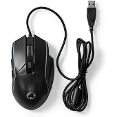 Nedis GMWD510BK Gaming-Maus 800/1200/2400/3200/4800/7200 dpi 6 Tasten 1,5 m LED