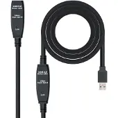 Nanocable 10.01.0313, 15 m, USB A, USB A, USB 3.2 Gen 1 (3.1 Gen 1), 5 Gbit/s, Schwarz