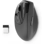 Urban Factory Ergo Next, Linkshändig, Vertikale Ausführung, Optisch, RF Wireless + USB Type-A, 1600 DPI, Schwarz
