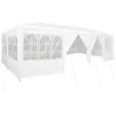 vidaXL Party-Zelt 800 x 400 x 266 cm Weiß Polyethylen