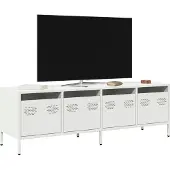 vidaXL TV-Schrank Weiß 135x39x43,5 cm Kaltgewalzter Stahl