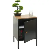 Mendler Nachttisch HWC-L84, Nachtschrank Kommode Beistelltisch Schrank, Metall 63x40x40cm, Melaminbeschichte