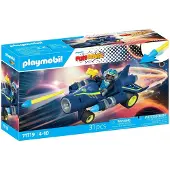 Playmobil Konstruktions-Spielset "Rasender Space-Jet (71719), Funstars", blau (bunt), Spielbausteine, Kinder, Kunststoff, Konstruktions-Spielset, Made in Europe