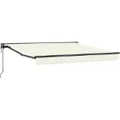 vidaXL Markisenrahmen Creme 300 x 250 cm Polyester mit PolyurethanBeschichtung