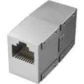 Hama Netzwerk-Adapter "Netzwerkadapter, CAT-6, 1 Gbit/s", silber (silberfarben), B:7,5cm H:2,5cm T:7,5cm, Adapter, Netzwerk-Adapter