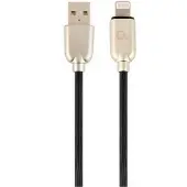 Cablexpert CC-USB2R-AMLM-1M, 1 m, USB A, Lightning, Stecker, Stecker, Schwarz