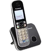 Panasonic KX-TG6811, DECT-Telefon, Freisprecheinrichtung, 120 Eintragungen, Anrufer-Identifikation, Schwarz, Silber