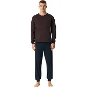 Schiesser Schlafanzug "Comfort Essentials" 2tlg., 2 tlg. mit angenehmen Bündchen