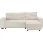 Palozi Ecksofa aus Cord "Opera" - 3-Sitzer - Beige