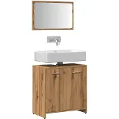 vidaXL Badschrank mit Spiegel Artisan-Eiche Holzwerkstoff