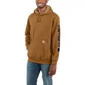 Carhartt Pullover Sleeve Logo Hooded Sweatshirt Herren Brown-S