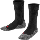 Falke Active Warm Kinder Socken, 31-34, Schwarz, Uni, Wolle