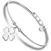 Lotus Armreif "Urband Woman - Kleeblatt", silber (edelstahlfarben), Armbänder, Damen, Edelstahl, Armreif