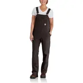 Carhartt Rugged Flex Loose Fit Canvas Bib Dungarees dark brown (201) XL REG