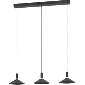 Eglo Smart-Hängelampe Conomavilla-Z, schwarz 92 cm 3-flg. CCT RGB