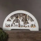 Star Trading LED-Schwibbogen Fauna weiß