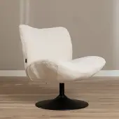 Livin24 Bronx71 Sessel Lise drehbar Chenille off white