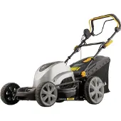 Powerplus POWPG6290 Elektro-Rasenmäher 1800 W, selbstfahrend, 46 cm Schnittbreite, 60 L Fangkorb, Mulching & Heckauswurf, 7-fach Schnitthöhe 30–75 mm, Aluminium-Mähdeck, kabelgebunden