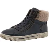 Mustang Winterboots SHOES "Janique", Damen, Gr. 42, Warmfutter, blau (navy), Lederimitat, Textil, used, Schuhe Winterboots, High Top Sneaker, Winterboots mit Warmfutter