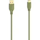 Hama Flexi-Slim, 0,75 m, USB C, USB A, USB 2.0, 0,48 Gbit/s, Grün