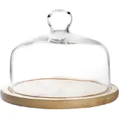 Ibili 18 Cm Glasplatte Mit Holzsockel Durchsichtig Durchsichtig One Size