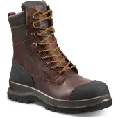 Carhartt Sicherheitsstiefel "Detroit S3 Highboot" Gr. 40, braun (dunkelbraun), 40, Obermaterial: 50% Rindsleder Leather cow. 50% Lammleder LEL., Schuhe, Sicherheitsstiefel