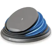 Conceptronic GORGON Kabelloses Ladegerät, 10W, Faltbarer Ständer, LED, grau, Drinnen, USB, Kabelloses Aufladen, PowerIQ, Grau