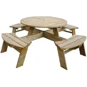 Rowlinson Runder Picknicktisch Aus Holz