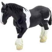 Animal planet Clydesdale Pferd schwarz und weiß