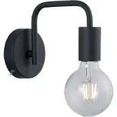 TRIO Wandleuchte Diallo ohne Schirm schwarz matt