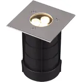 TRIO Eckiger Bodeneinbauspot Edelstahl 11cm IP65 Bodenstrahler für Einfahrt Terrasse