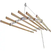 Monster Deckentrockner aus Holz - Weiß - 1.5m