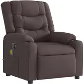 vidaXL Massagesessel Dunkelbraun Stoff