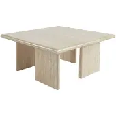 Sweeek - Quadratischer Couchtisch - Travertinlook