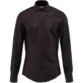 Seidensticker Businesshemd "Schwarze Rose", Herren, Gr. S (38), normale Ärmellängen, schwarz, 100% Baumwolle, unifarben, skinny fit, 2-Knopf-Manschette, Hemden Businesshemd, X-Slim 1/1 Kentkragen Uni