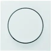Berker Zentralstück mit Regulierknopf für Drehdimmer S.1/B.3/B.7 polarweiß, glänzend, Dimmer, Montierbar, Drehregler, Weiß