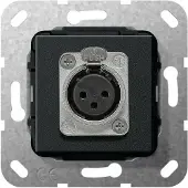 Gira 4846788, XLR, Schwarz