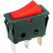 Bachmann EB-Wippenschalter sw/rt,16(8)A250V 1p. 924.112