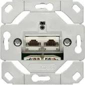 Gira Einsatz 245200 Netzwerk-Anschlussdose Cat.6A 2fach, 1 Stk.