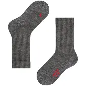 Falke Sportsocken "Active Warm", Kinder, Gr. 39-42, grau (3180, asphalt melange), Obermaterial: 38% Wolle, 34% Polypropylen, 27% Polyamid, 1% Elasthan, unifarben, Socken Sportsocken