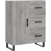 vidaXL Highboard Grau Sonoma 69,5x34x180 cm Holzwerkstoff