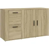 vidaXL Sideboard Sonoma-Eiche 100x33x59,5 cm Holzwerkstoff