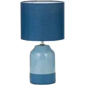 Pauleen Tischleuchte "Sandy Glow max. 20W 230V Stoffschirm Keramik", blau (hellblau, blau), 1, Ø 18cm H: 33cm, Leuchten, Stoffschirm, Keramik, E14 - Lieferumfang ohne Leuchtmittel, Tischleuchte