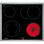 NEFF M16SRF0L0, Schwarz, Integriert, 60 cm, Keramik, Glaskeramik, 4 Zone(n)