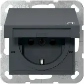 Gira 441428, Schuko, Schwarz, IP44, 250 V, 16 A, 250 V